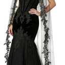 Wedding Veil Lace 1 Tier Cathedral Length Fingertip Length Bride Veil with Metal Comb