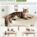 Globlazer Extra Large Platform Cat Tree, 65in Tall Sturdy Cat Tree for Indoor Cats Large Adult, Big Cat Tower for Big Cats with 3 Enlarged Perches, 6 Scratching Posts, Cat Condo, Hammock, S65, Beige