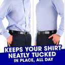 BELTAWAY Tuck N Stay Shirt Stays for Men, Designed to Keep Shirt Tucked All Day, Extra Gripping Elastic Belt, Durable & Discreet, Perfect for Work & Casual Wear, One Size, Designed in USA (Black)