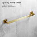 Bagnolux 22 Inch Gold Bathroom Accessories, Gold Towel Rack for Bathroom Wall Mounted Towel Bar, Heavy Duty Modern Brushed Brass Towel Holder Wall Single Towel Rod (Total Length 23.6-Inch)