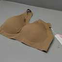 Soft Intention Jelly Wireless Bra Seamless Push Up Full Coverage Supportive Everyday Sport T-Shirt Bra Regular & Plus Size (5X-Large, Dark Nude)