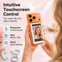 4'' Touchscreen Magnetic Vlog Selfie Monitor for iPhone & Android, 4K Wireless Mirroring Back Camera Screen with Bluetooth Remote Control, Portable Phone Display for YouTube, TikTok, Live Streaming