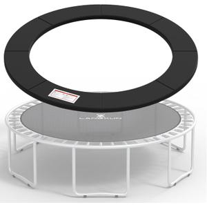 LANGXUN Universal Trampoline Repalcement Safety Pad, 10ft Waterproof Surround Spring Foam Cover for Round Frame (Black)