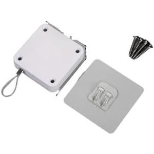 Automatic Door Closer, 5Pcs Automatic Door Closers Punch Free Sliding Door Closer Retractable Household Door Closing Device,Door Closers for Home(White,800pull)