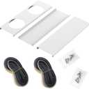 3-Pack 20-Inch Window Brackets Kit with 2 Rolls Foam Seals and 8 Metal Locking Screws, Compatible with Gasbye 2025/2026 Dual Hose Model