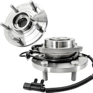 Luyizyo 2 x 513273 Wheel Bearing Hub Assembly,  Front Wheel Bearing and Hub for For Dodge Grand Caravan Town & Country and Brake Pads