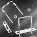 12 Pcs U-Bolts 2 Inch Wide,1/4"x 3.15" Square U-Bolts,U Bolt Clamp in Zinc with Nuts and Frame Plates, Square u-Bolt Kit for Boat Trailer Mounting Axle