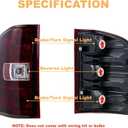 Tail Lights compatible with 2007-2014 Chevy Silverado 1500 2500HD 3500HD(2007 New Body Style only), 2007-2013GMC Sierra 3500HD (Red Smoked Lens-1 Pair(Left+Right), Not Include Bulbs&Wiring Harness)