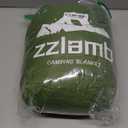 zzlamb Puffy Down Camping Blanket Water-Repellent, Down Throw Travel Blanket Portable for Outdoor, Light Warm Quilt for Couch Plane Car Theater Stadium Picnic RV Backpacking Hammock (Green With Storage Bag)