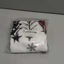 Christmas Tree Skirt 48 Inch, Green and Black Buffalo Plaid Xmas Tree Skirt, Winter Christmas Tree Mat for Home Party Holiday Indoor Outdoor Decorations