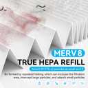Stafilter 16x25x1 Air Filter MERV 8, 1 Foldable Frame + 6 Refills for Home AC Furnace & HVAC (Actual Size: 15.75"x24.75"x0.75") DUST, Pet, & Allergy