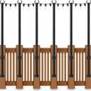 6 Pack 5 Ft String Light Poles, String Light Poles for Outside with Fixing Clips,Metal Poles for Outdoor String Lights, Hanging Light Poles for Deck Fence Garden Backyard Wall Bistro