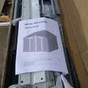 GarveeLife 12 x 10 Ft Outdoor Storage Shed with Updated Frame Structure & Lockable Door, Waterproof Practical Garden Patio Lawn Poolside Metal Tool Shed Designed for Organization & Storage, Gray