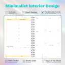 2 x Undated Weekly Planner - Spiral Bound 52 Weeks To Do List Planner Habit Tracker, A5 Simplify Esthetic Work Organizer Notebook, 70 Micron PP Cover, 100 GSM Paper, 5.83" x 8.27" (Blue Yellow)