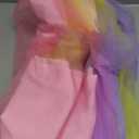Suppromo Rainbow Table Skirt - 6ft Unicorn Tulle Tutu Tablecloth for Baby Shower, Girl Boy Gender Reveal Party Decorations (L6ft H 30in)