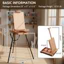 Falling in Art Light Weight French Style Field and Sketchebox Easel with Aluminum Tripod, Adjustable Beechwood Tripod Standing Easel with Drawer, Palette