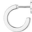 PAVOI 14K Gold Plated Thin Square Edge Open Hoop Earrings for Women | Trendy Lightweight Open Hoops