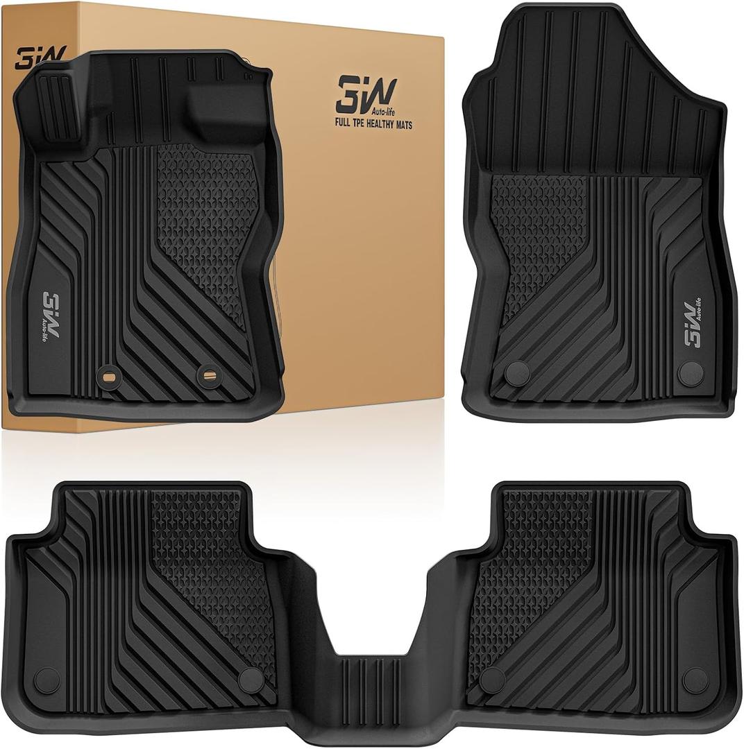 3W Floor Mats for 2026 2025 2024 Subaru Crosstrek & Impreza(Not for Crosstrek Hybrid), All Weather TPE Custom Fit Guard Durable Floor Liners for Subaru Crosstrek & Impreza, Car Accessories