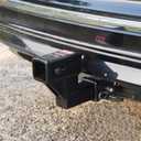864122 Trailer Hitch Riser 2 inch Receiver Hitch Extension with 4-1/4 inch Rise/Drop, Solid ShankHitch Pin Kit Included