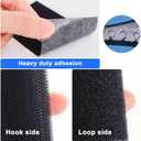 Hook and Loop Tape 1in x 20ft, Slef Adhesive Interlocking Strip, Mounting Tape Heavy Duty Adhesion, Picture Hanging Strips Fastener, Double Sided Carpet & Rug Fixation