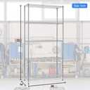 BestOffice | 5-Tier Wire Storage Shelves | 36x14x72 | Chrome | with Adjustable Racks | Heavy-Duty Metal Shelf, Holds Upto 1000 lbs | No-Tool Assembly | Ideal for Home & Garage Shelving