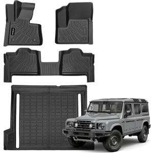 Compatible with Ineos Grenadier 2024 2025 2026(Not Fit for Quartemaster Model) Floor Mats & Cargo Liner,All Weather Protection TPE, Anti-Slip Floor Liner Accessories