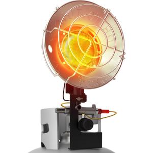 Buyplus Propane Heater 15,000BTU, Portable Outdoor Propane Heater with 3 Adjustable Modes & Safety Shut-off Valve, Single Tank Top Tent Heaters for Camping, Fishing, Outdoor Use, Red