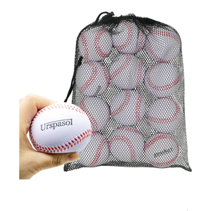 Urspasol Foam Baseballs Soft Baseballs 12 Pack with Mesh Bag for Youth Teenager Players Training Ball Sporting Batting Ball Safety Hitting and Fielding Indoor Outdoor Play