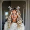 CHUN-YAN Christmas Headband for Women - Snowflake Headband for Women - Glitter Rhinestone for Christmas Hair Accessories - Holiday Headbands Holiday Party Favors