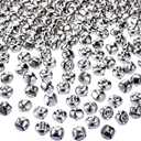 Zhanmai 300 Pieces Jingle Bells Bulk for Craft, DIY Christmas Bells for Decoration, Home Decoration(Silver, 0.5 Inch)