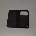 SHIELDON Real Leather Wallet Case for iPhone 17 Pro 6.3 Inch 5G 2025 | Magnetic Cover | RFID Blocking Card Slots | Kickstand | Folio Protective Phone Shell | Women Men | Pebbled Black