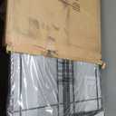 FEED GARDEN 3 Panel Fireplace Screen 48" W x 29" H Modern Foldable with Wrought Metal Decorative Mesh,Arch Heavy Duty Fire Spark Guard Cover for Home Decor Indoor, Black