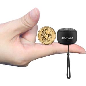 Mini Bluetooth Speaker, Tiny Gifts with TWS Pairing, Small Bluetooth Speaker for Outdoor and Indoor, Built-in Mic(Black)