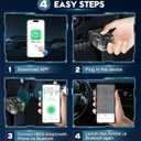 OBD2 Scanner Reader Bluetooth Wireless Auto Diagnostic Scan Tool for iOS & Android for Performance Test Bluetooth 5.4 Car Check Engine Car Code Reader, Clear Error Code Live Data Reset Exclusive APP