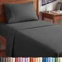 Twin XL Size 3 Piece Sheet Set - Comfy Breathable & Cooling Bed Sheets Set - Hotel Luxury Bedding for Women, Men, Kids, Teens, Boys & Girls - Deep Pockets, Soft and Wrinkle Free - Oeko-Tex - Charcoal