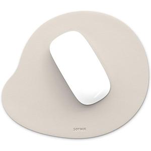 2 x Compact Cute Mouse Pad - Daily Use Portable Design Premium Non-Slip Water-Resistant Smooth and Durable Stylish for Computer and Laptop (Light Gray, Mango (8.6" × 7.6"))