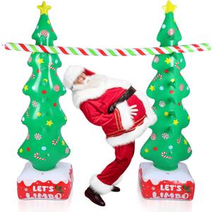 Seenelling Christmas Tree Inflatable Limbo Game 60 Inch Inflatable Christmas Tree Decoration Fun Limbo Stick for Xmas Holiday Winter Indoor Outdoor Picnic Yard Lawn Party Supplies
