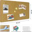 36"x48" Large Felt Bulletin Board, 3'x4' Self-Adhesive Foldable Pin Board