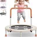 BCAN BT1 36" Toddler Trampoline for Kids, Foldable Indoor Mini, Handlebar
