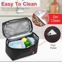 NOL Natural Organic Lifestyle Reusable Lunch Bags for Adults Lightweight Waterproof Lunch Box with Removable Adjustable Strap Insulated Leakproof Cooler Lunch Bag for Work Black Medium Size
