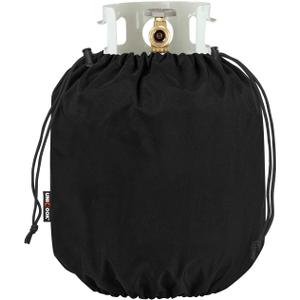 Unicook Propane Tank Cover 20lb, Outdoor Heavy Duty Waterproof Gas Tank Cylinder Cover with Adjustable Drawstrings, Dress up Your Gas Grill, Fits Standard 20lb Cylinder, Black