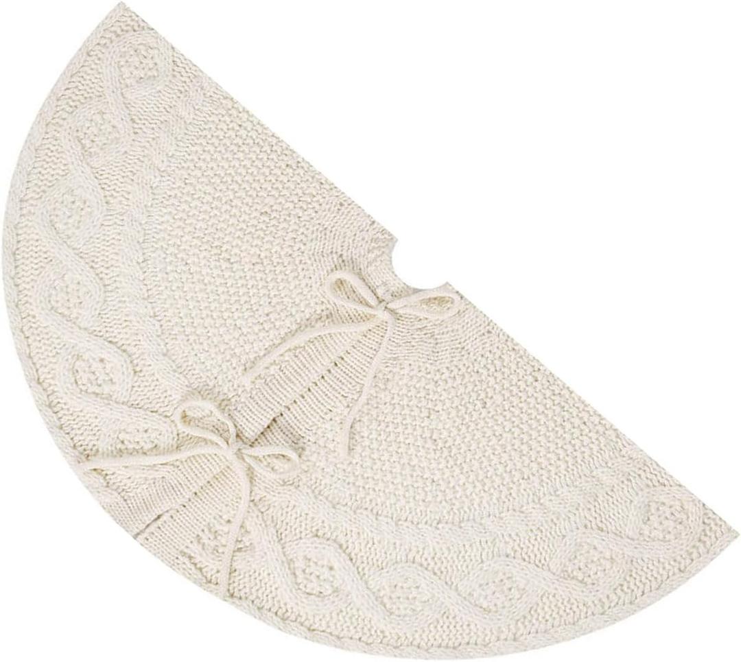 Festival Christmas Tree Ground Cover Festival White Blanket Unique Base Wrap Stand Cover Decorative Accessory