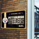 Football Mancave Metal Street Sign, 8" x 12" Yellow Design Wall Decor Sign Great for Man Cave, Bed Room, Office, Home