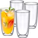 Amazing Abby - Andes - 22-Ounce Insulated Plastic Tumblers (Set of 3), Double-Wall Plastic Drinking Glasses, All-Clear Reusable Cups, BPA-Free, Shatter-Proof, Dishwasher-Safe