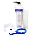 Whirlpool 10 x 2.5 Inch Whole House Water Filtration System WHKF-DWHV, 3/4" Ports, Clear Housing, NSF Certified Water Filter WHKF-GD05 Included