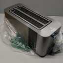 Mueller UltraToast Full Stainless Steel Toaster 4 Slice, Long Extra-Wide Slots for Bagels and Waffles, 6 Browning Levels, LED Display, Cancel/Defrost/Reheat Functions & Removable Tray, Kitchen Gadgets