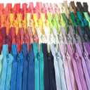 YKK Zippers Assorted Colors Pack 14 Inch Number 3 Nylon Coil Set of 110 Pieces
