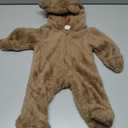 UVIPC Newborn Baby Bear Fleece Outfit Footie Jumpsuit Winter Romper Snowsuit outfit Bear Suit Warm Hooded Outfits, Size 3-6 Months