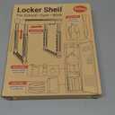 Locker Organizer Shelf Adjustable Width and Height, Ideal Locker for School, Office, and Gym Lockers (Black)
