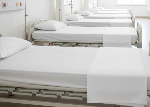 Textile Supply White Fitted Sheet Twin 36x80x9 Inches 3-Pack Poly Cotton Blend 180 Thread Count Durable Breathable Easy Care Bottom Sheets for Hospitals, Hotels, Healthcare, Spa